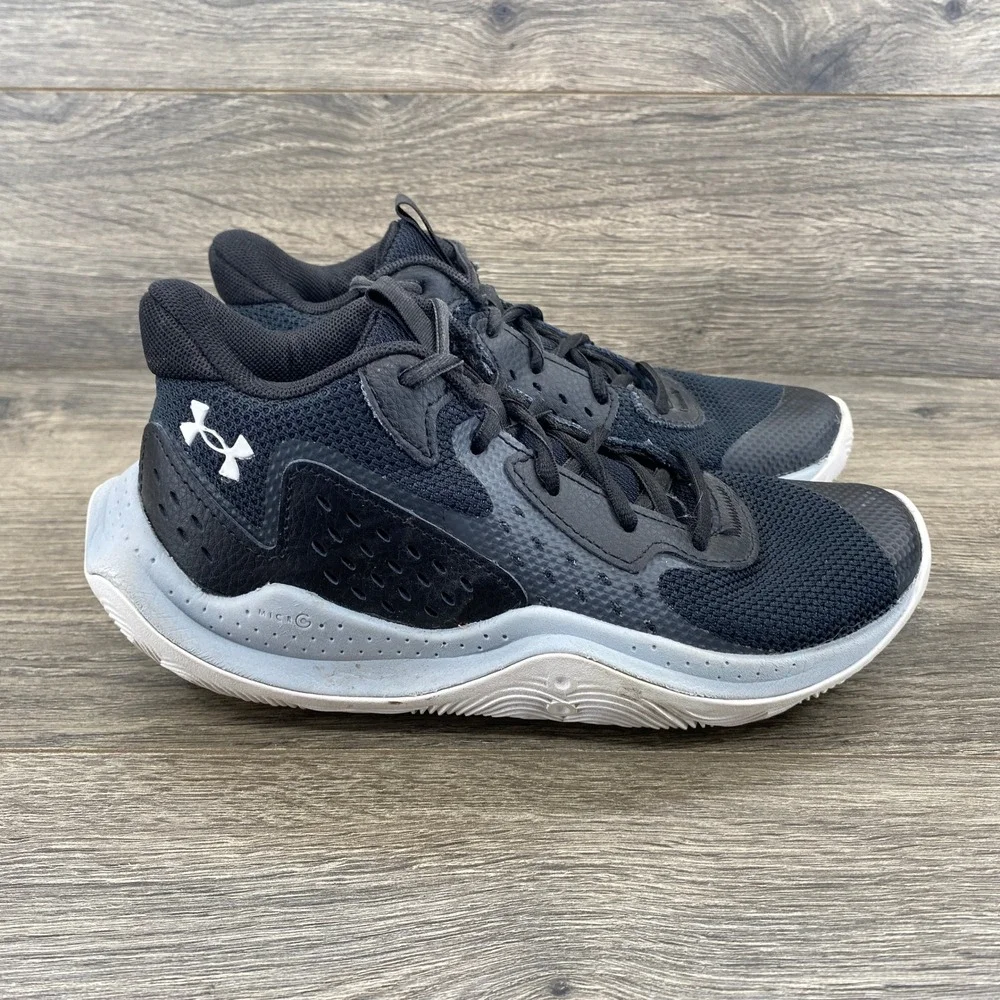 Under Armour Jet '23 Kids Basketball Shoes Size 5Y‎ Black White 3026635